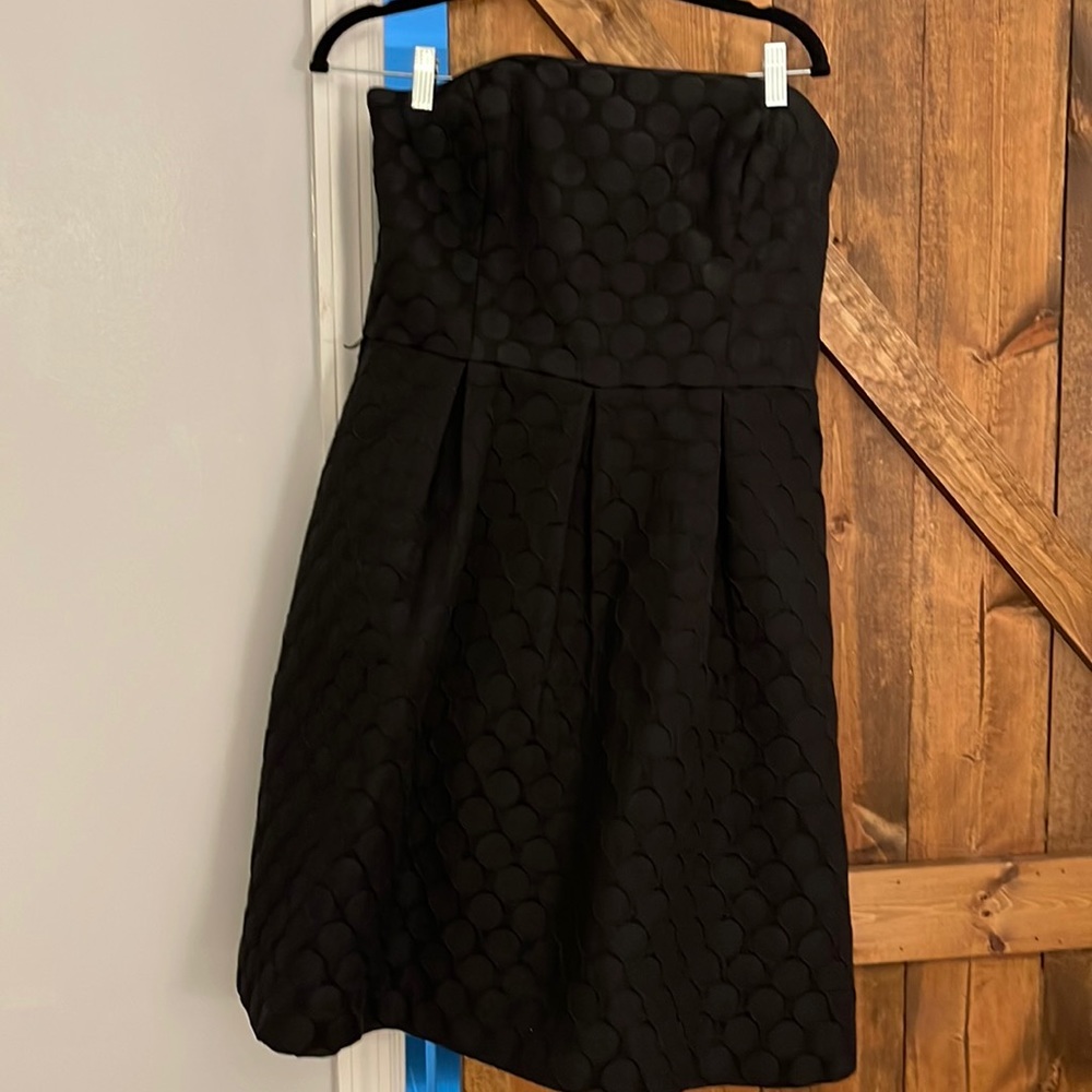 Black strapless dress